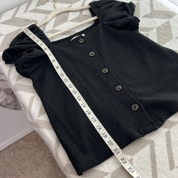 Madewell Jacquard Square-Neck Puff-Sleeve Top size XS - Picture 9 of 9